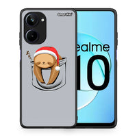 Thumbnail for Θήκη Realme 10 Xmas Zzzz από τη Smartfits με σχέδιο στο πίσω μέρος και μαύρο περίβλημα | Realme 10 Xmas Zzzz Case with Colorful Back and Black Bezels