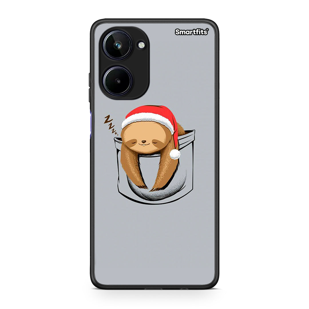 Θήκη Realme 10 Xmas Zzzz από τη Smartfits με σχέδιο στο πίσω μέρος και μαύρο περίβλημα | Realme 10 Xmas Zzzz Case with Colorful Back and Black Bezels