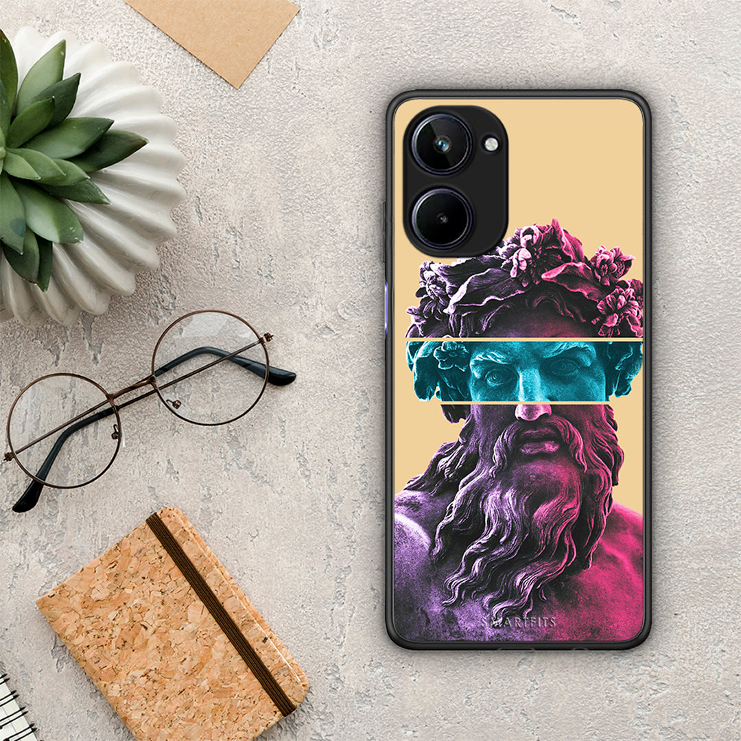 Θήκη Realme 10 Zeus Art από τη Smartfits με σχέδιο στο πίσω μέρος και μαύρο περίβλημα | Realme 10 Zeus Art Case with Colorful Back and Black Bezels