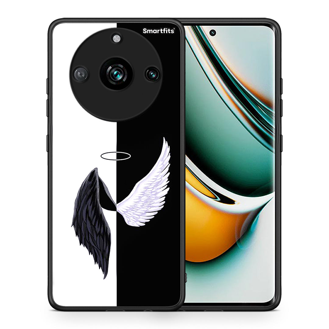 Θήκη Realme 11 Pro+ Angels Demons από τη Smartfits με σχέδιο στο πίσω μέρος και μαύρο περίβλημα | Realme 11 Pro+ Angels Demons case with colorful back and black bezels