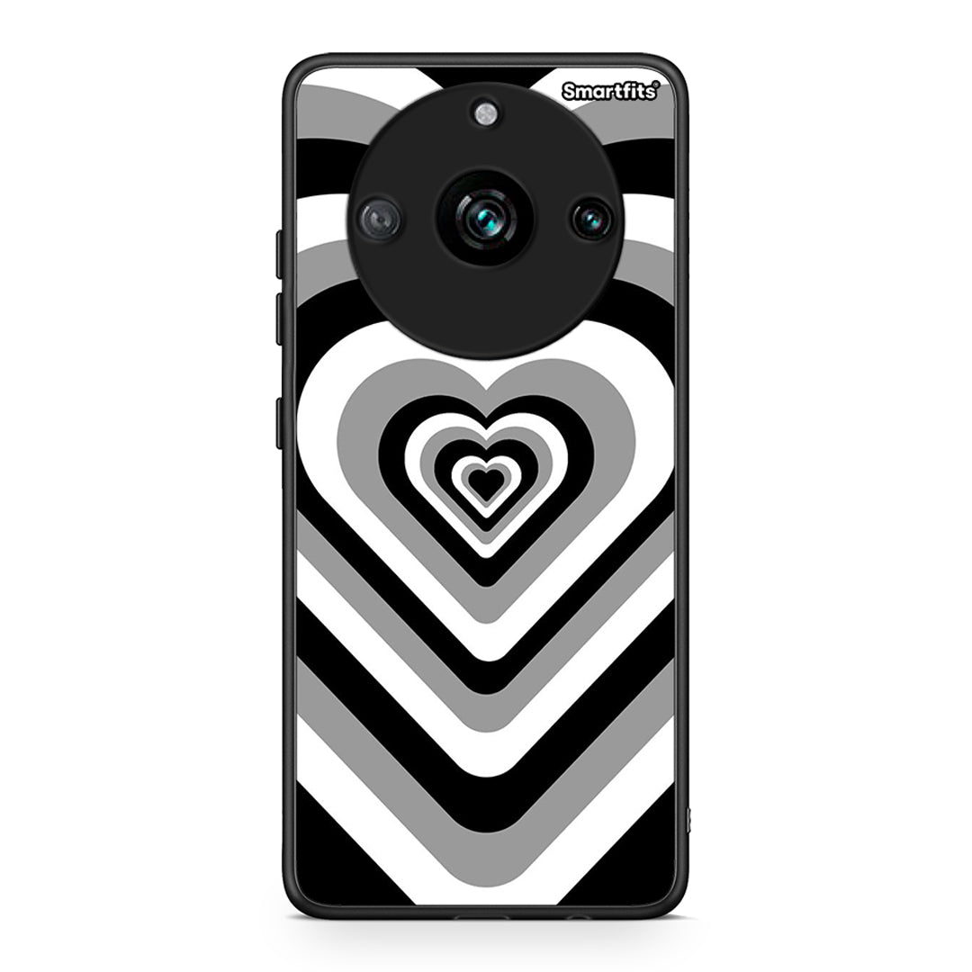 Realme 11 Pro Black Hearts θήκη από τη Smartfits με σχέδιο στο πίσω μέρος και μαύρο περίβλημα | Smartphone case with colorful back and black bezels by Smartfits