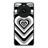 Thumbnail for Realme 11 Pro Black Hearts θήκη από τη Smartfits με σχέδιο στο πίσω μέρος και μαύρο περίβλημα | Smartphone case with colorful back and black bezels by Smartfits