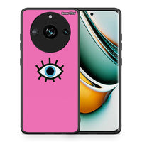 Thumbnail for Θήκη Realme 11 Pro Blue Eye Pink από τη Smartfits με σχέδιο στο πίσω μέρος και μαύρο περίβλημα | Realme 11 Pro Blue Eye Pink case with colorful back and black bezels