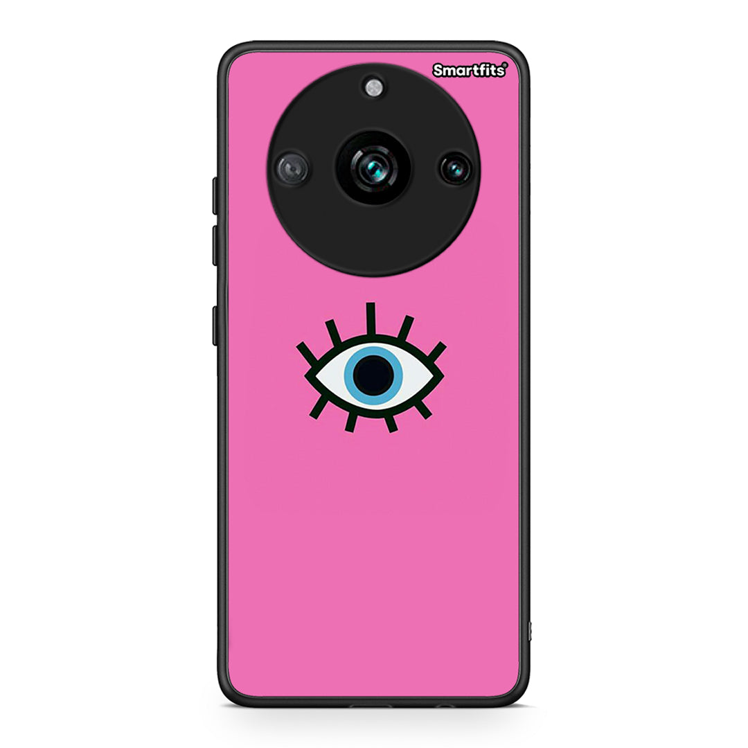 Realme 11 Pro Blue Eye Pink θήκη από τη Smartfits με σχέδιο στο πίσω μέρος και μαύρο περίβλημα | Smartphone case with colorful back and black bezels by Smartfits