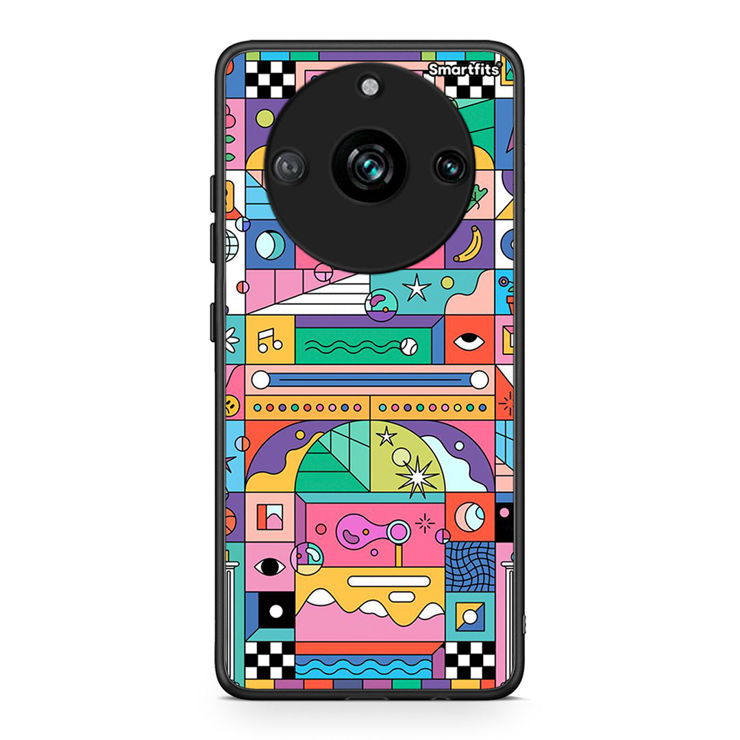 Realme 11 Pro+ Bubbles Soap θήκη από τη Smartfits με σχέδιο στο πίσω μέρος και μαύρο περίβλημα | Smartphone case with colorful back and black bezels by Smartfits