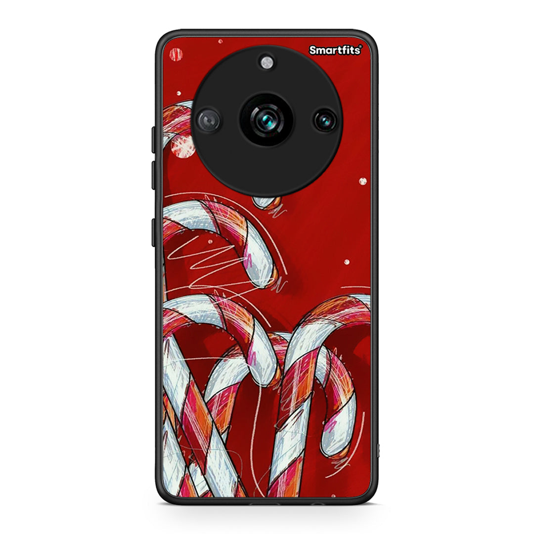 Realme 11 Pro Candy Cane θήκη από τη Smartfits με σχέδιο στο πίσω μέρος και μαύρο περίβλημα | Smartphone case with colorful back and black bezels by Smartfits