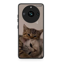 Thumbnail for Realme 11 Pro+ Cats In Love Θήκη από τη Smartfits με σχέδιο στο πίσω μέρος και μαύρο περίβλημα | Smartphone case with colorful back and black bezels by Smartfits