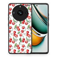 Thumbnail for Θήκη Realme 11 Pro Cherry Summer από τη Smartfits με σχέδιο στο πίσω μέρος και μαύρο περίβλημα | Realme 11 Pro Cherry Summer case with colorful back and black bezels