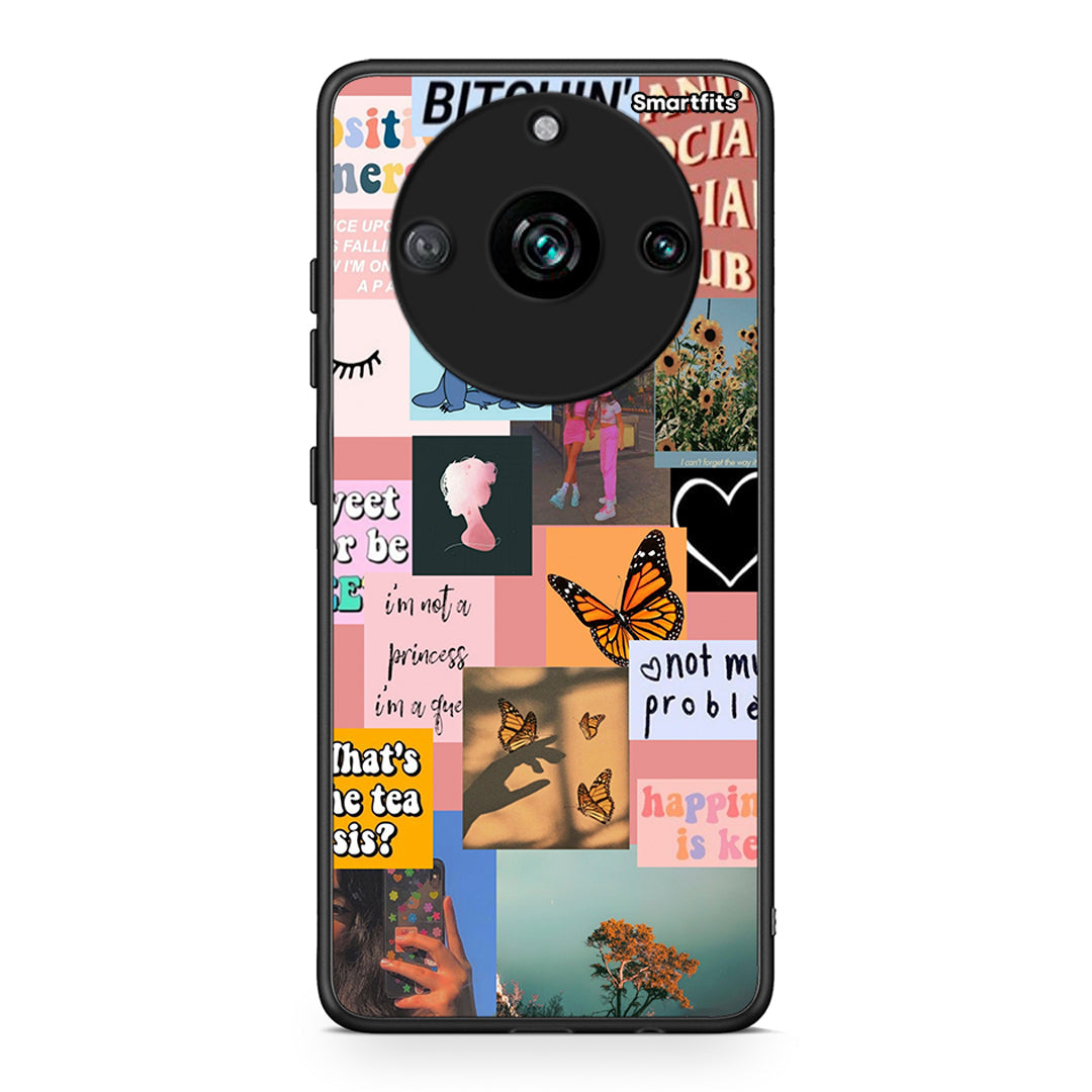 Realme 11 Pro Collage Bitchin Θήκη Αγίου Βαλεντίνου από τη Smartfits με σχέδιο στο πίσω μέρος και μαύρο περίβλημα | Smartphone case with colorful back and black bezels by Smartfits