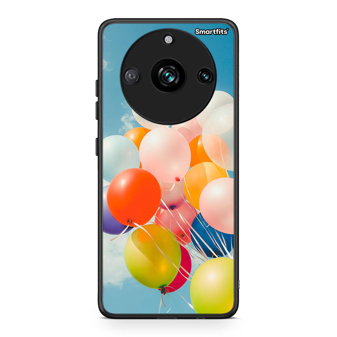Realme 11 Pro Colorful Balloons θήκη από τη Smartfits με σχέδιο στο πίσω μέρος και μαύρο περίβλημα | Smartphone case with colorful back and black bezels by Smartfits