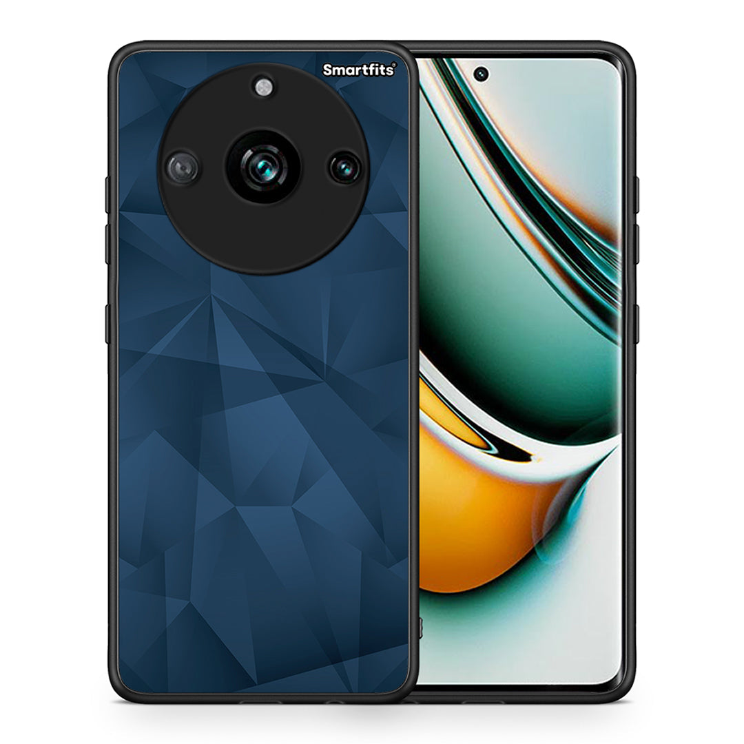 Θήκη Realme 11 Pro Blue Abstract Geometric από τη Smartfits με σχέδιο στο πίσω μέρος και μαύρο περίβλημα | Realme 11 Pro Blue Abstract Geometric case with colorful back and black bezels