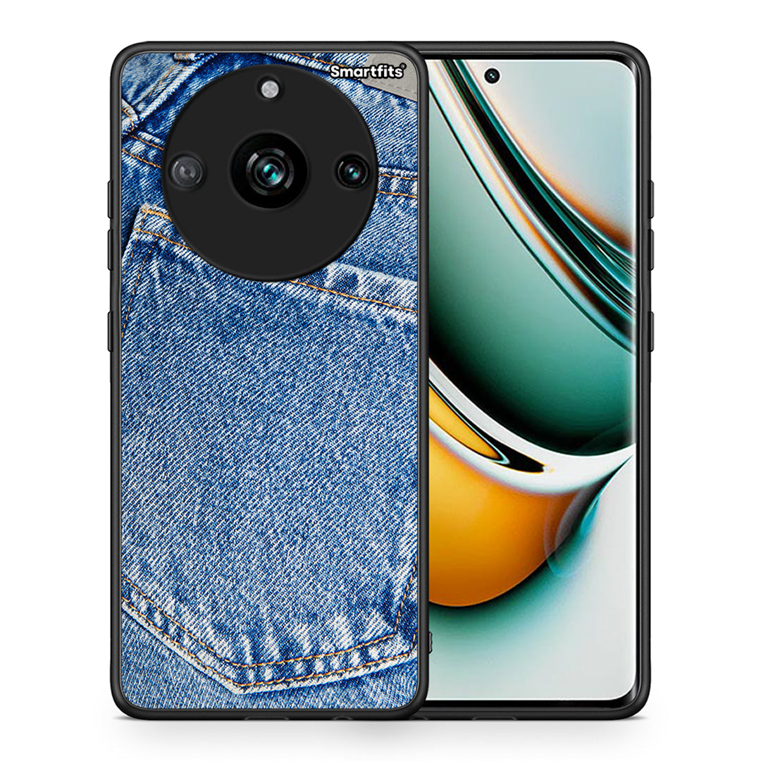 Θήκη Realme 11 Pro+ Jeans Pocket από τη Smartfits με σχέδιο στο πίσω μέρος και μαύρο περίβλημα | Realme 11 Pro+ Jeans Pocket case with colorful back and black bezels