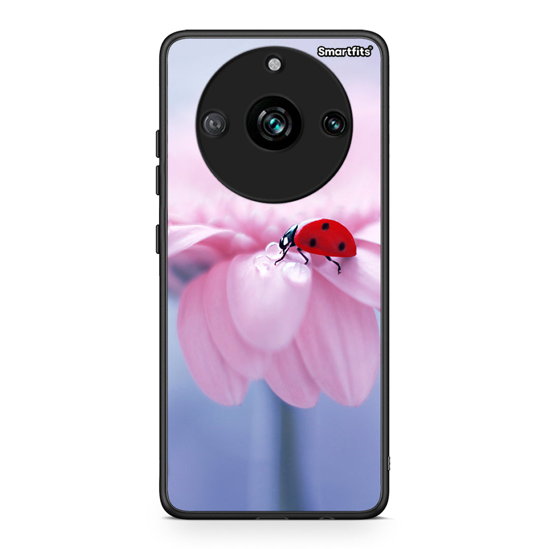 Realme 11 Pro Ladybug Flower θήκη από τη Smartfits με σχέδιο στο πίσω μέρος και μαύρο περίβλημα | Smartphone case with colorful back and black bezels by Smartfits
