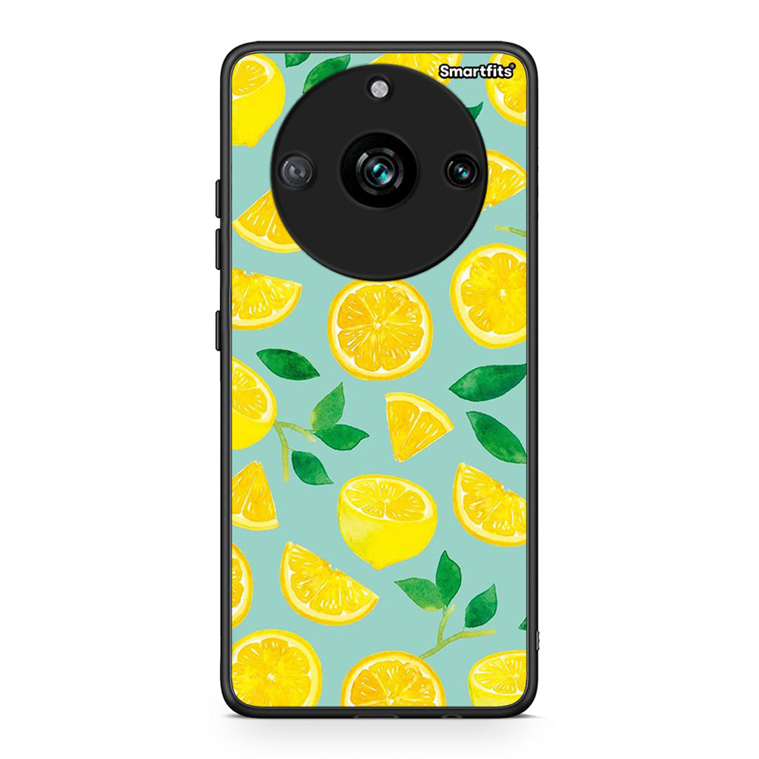 Realme 11 Pro+ Lemons θήκη από τη Smartfits με σχέδιο στο πίσω μέρος και μαύρο περίβλημα | Smartphone case with colorful back and black bezels by Smartfits