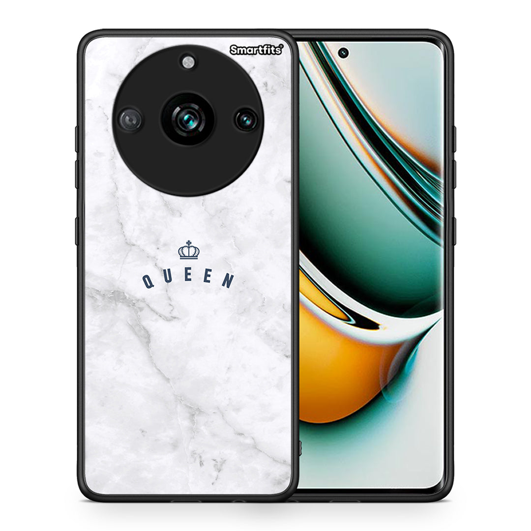 Θήκη Realme 11 Pro+ Queen Marble από τη Smartfits με σχέδιο στο πίσω μέρος και μαύρο περίβλημα | Realme 11 Pro+ Queen Marble case with colorful back and black bezels