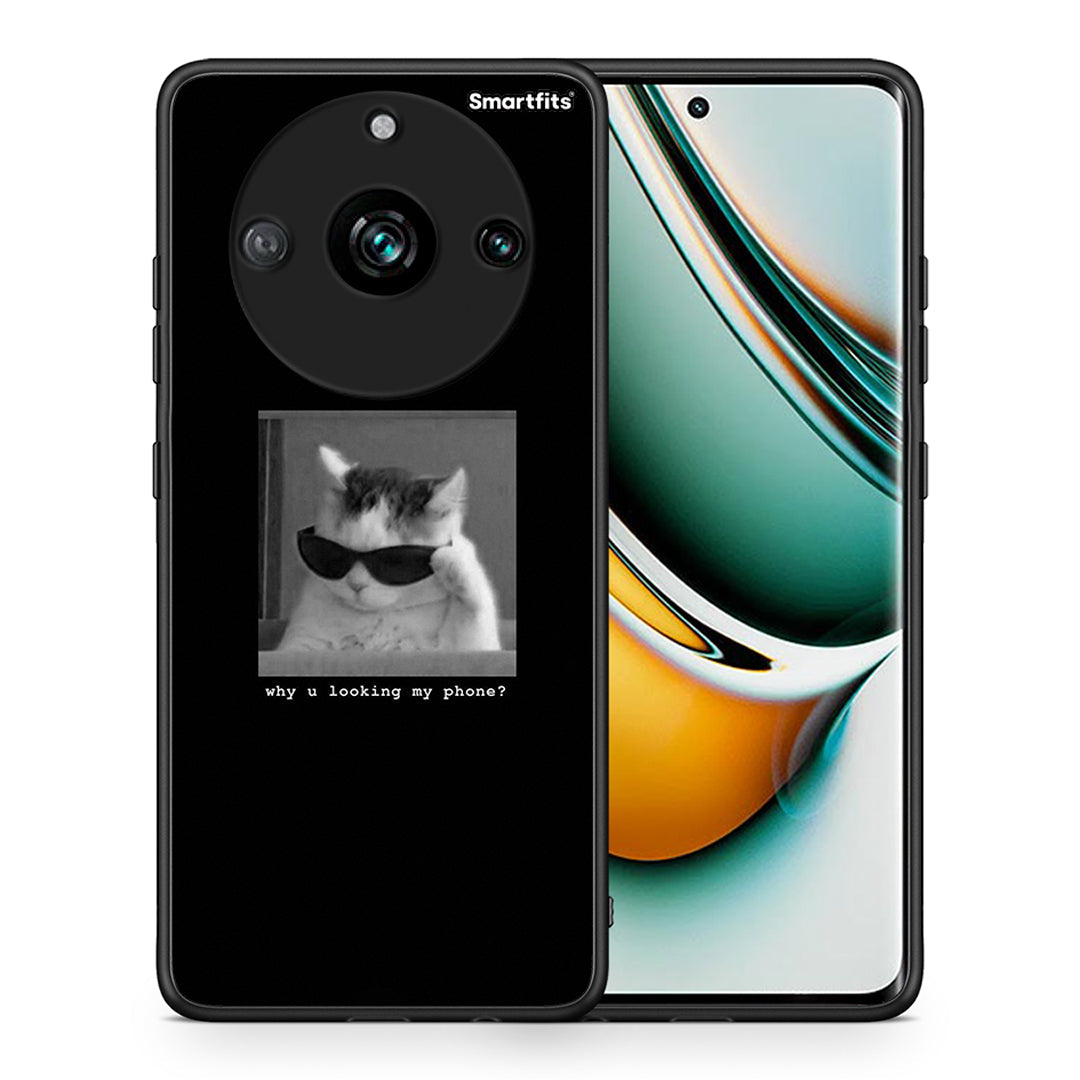Θήκη Realme 11 Pro Meme Cat από τη Smartfits με σχέδιο στο πίσω μέρος και μαύρο περίβλημα | Realme 11 Pro Meme Cat case with colorful back and black bezels