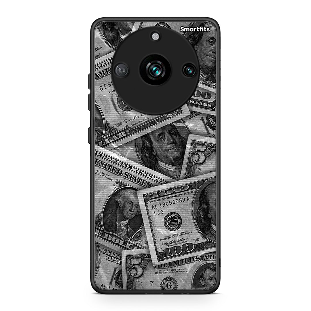 Realme 11 Pro Money Dollars θήκη από τη Smartfits με σχέδιο στο πίσω μέρος και μαύρο περίβλημα | Smartphone case with colorful back and black bezels by Smartfits