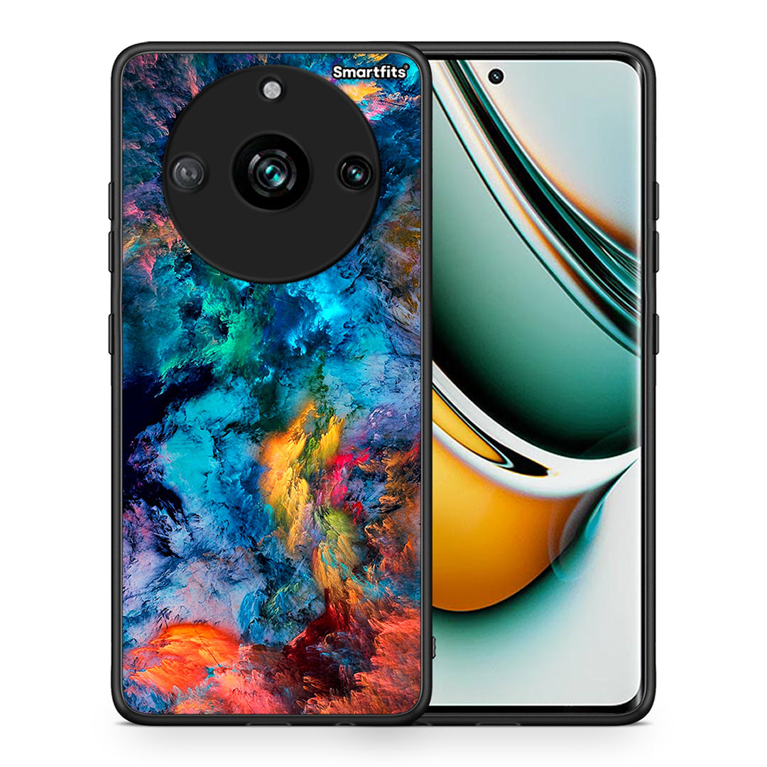 Θήκη Realme 11 Pro+ Crayola Paint από τη Smartfits με σχέδιο στο πίσω μέρος και μαύρο περίβλημα | Realme 11 Pro+ Crayola Paint case with colorful back and black bezels