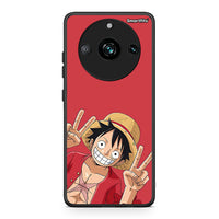 Thumbnail for Realme 11 Pro Pirate Luffy Θήκη από τη Smartfits με σχέδιο στο πίσω μέρος και μαύρο περίβλημα | Smartphone case with colorful back and black bezels by Smartfits