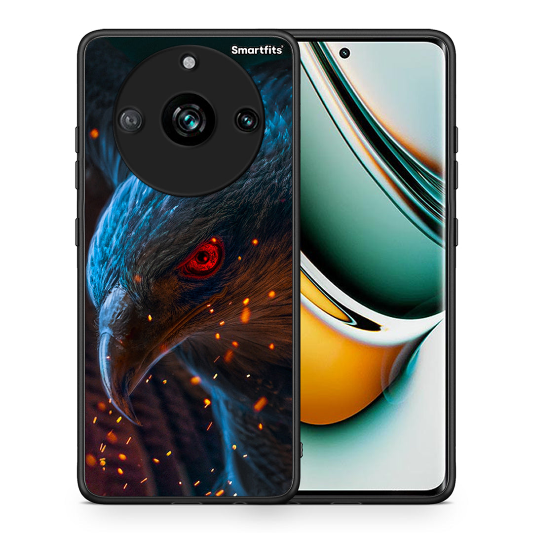 Θήκη Realme 11 Pro+ Eagle PopArt από τη Smartfits με σχέδιο στο πίσω μέρος και μαύρο περίβλημα | Realme 11 Pro+ Eagle PopArt case with colorful back and black bezels