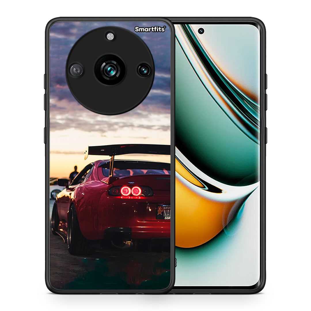 Θήκη Realme 11 Pro+ Racing Supra από τη Smartfits με σχέδιο στο πίσω μέρος και μαύρο περίβλημα | Realme 11 Pro+ Racing Supra case with colorful back and black bezels