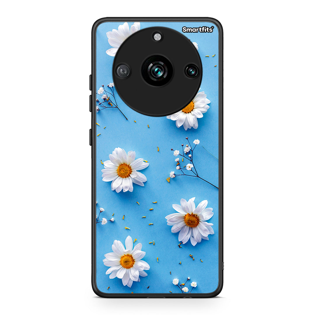 Realme 11 Pro Real Daisies θήκη από τη Smartfits με σχέδιο στο πίσω μέρος και μαύρο περίβλημα | Smartphone case with colorful back and black bezels by Smartfits