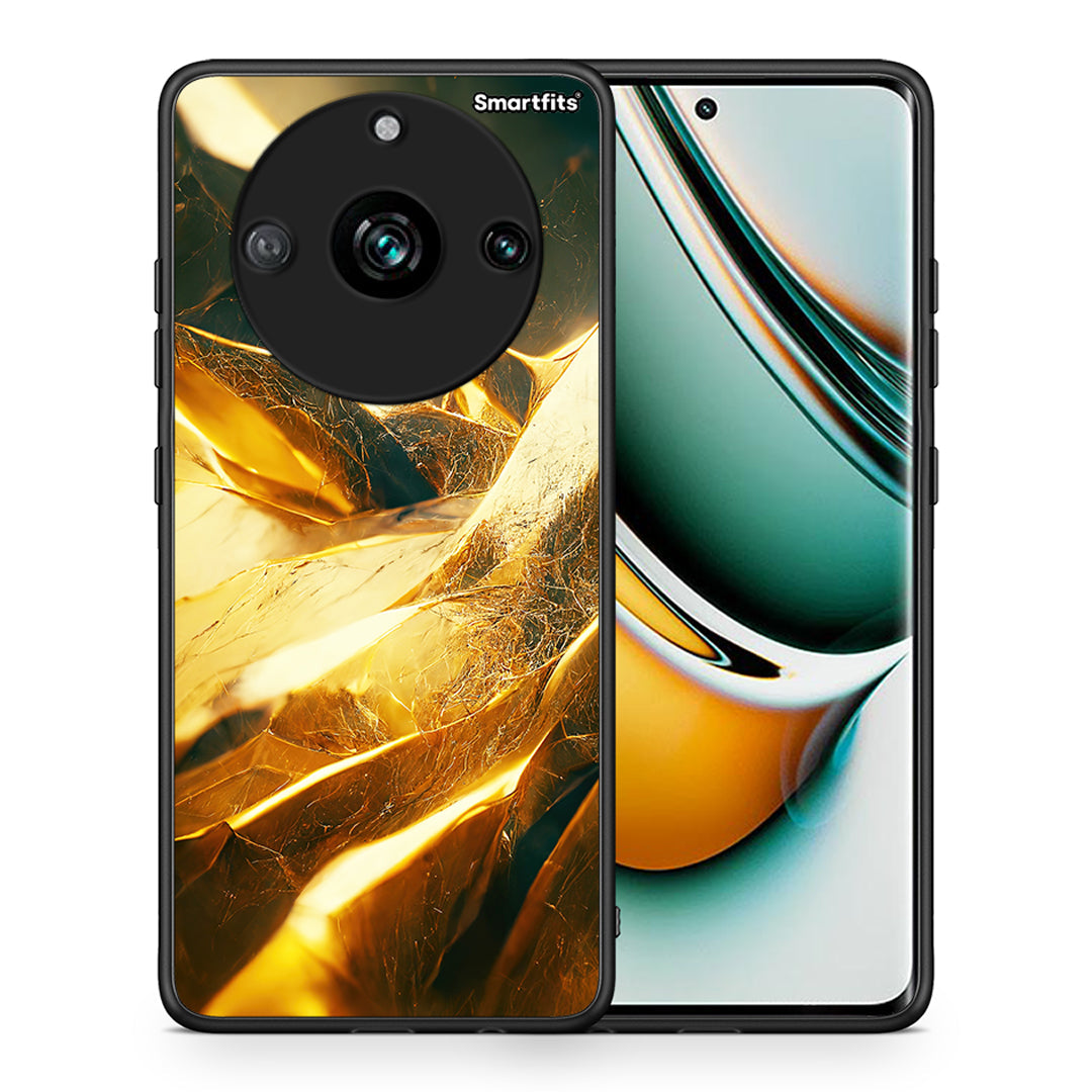 Θήκη Realme 11 Pro Real Gold από τη Smartfits με σχέδιο στο πίσω μέρος και μαύρο περίβλημα | Realme 11 Pro Real Gold case with colorful back and black bezels