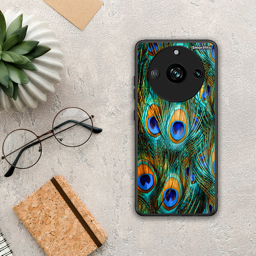 Real Peacock Feathers - Realme 11 Pro+ case