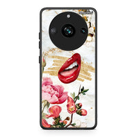 Thumbnail for Realme 11 Pro Red Lips θήκη από τη Smartfits με σχέδιο στο πίσω μέρος και μαύρο περίβλημα | Smartphone case with colorful back and black bezels by Smartfits