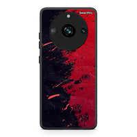 Thumbnail for Realme 11 Pro Red Paint Θήκη Αγίου Βαλεντίνου από τη Smartfits με σχέδιο στο πίσω μέρος και μαύρο περίβλημα | Smartphone case with colorful back and black bezels by Smartfits