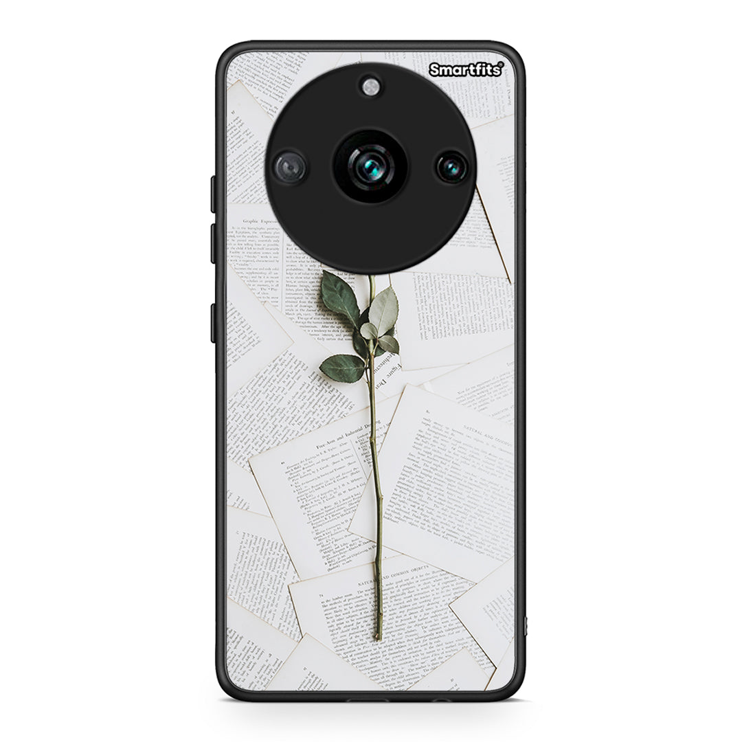 Realme 11 Pro+ Red Rose θήκη από τη Smartfits με σχέδιο στο πίσω μέρος και μαύρο περίβλημα | Smartphone case with colorful back and black bezels by Smartfits