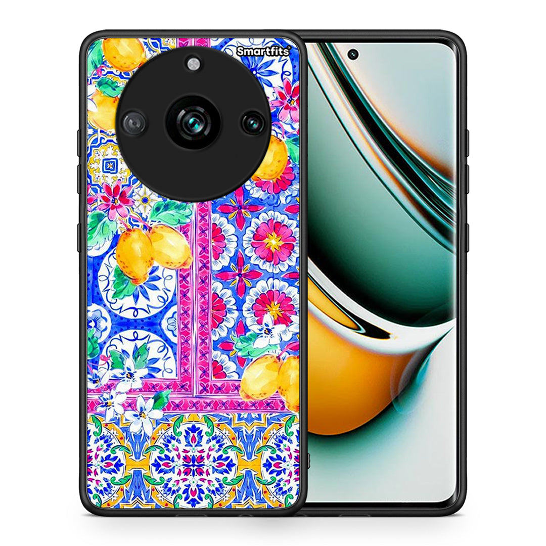 Θήκη Realme 11 Pro+ Retro Spring από τη Smartfits με σχέδιο στο πίσω μέρος και μαύρο περίβλημα | Realme 11 Pro+ Retro Spring case with colorful back and black bezels