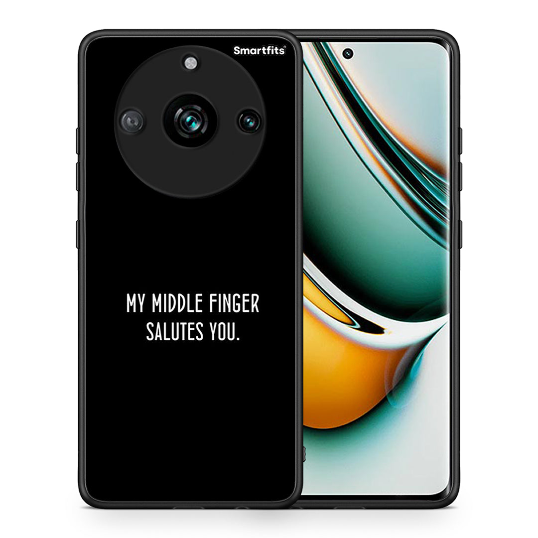 Θήκη Realme 11 Pro+ Salute από τη Smartfits με σχέδιο στο πίσω μέρος και μαύρο περίβλημα | Realme 11 Pro+ Salute case with colorful back and black bezels