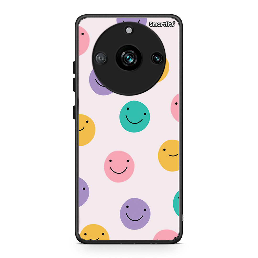 Realme 11 Pro+ Smiley Faces θήκη από τη Smartfits με σχέδιο στο πίσω μέρος και μαύρο περίβλημα | Smartphone case with colorful back and black bezels by Smartfits