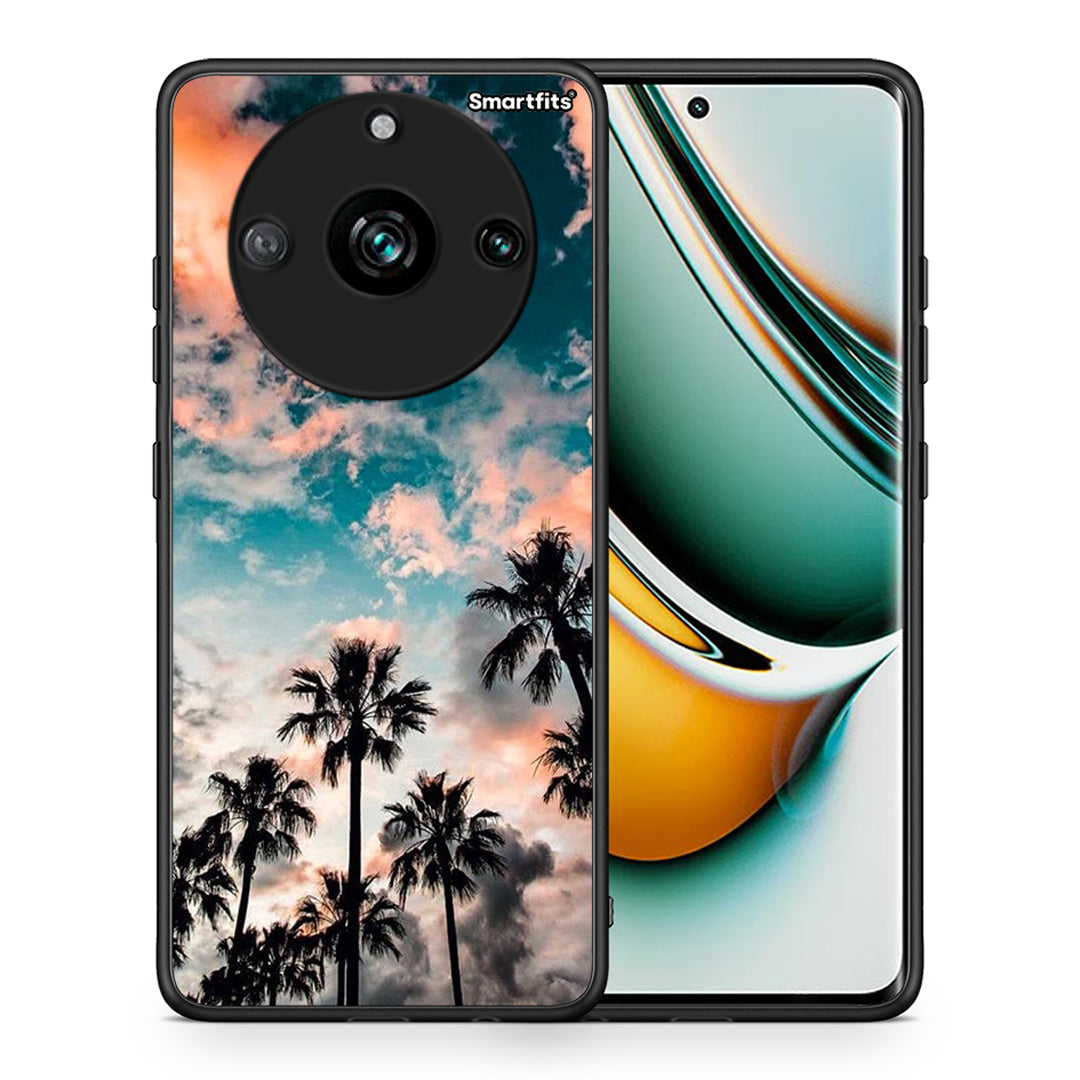 Θήκη Realme 11 Pro+ Sky Summer από τη Smartfits με σχέδιο στο πίσω μέρος και μαύρο περίβλημα | Realme 11 Pro+ Sky Summer case with colorful back and black bezels