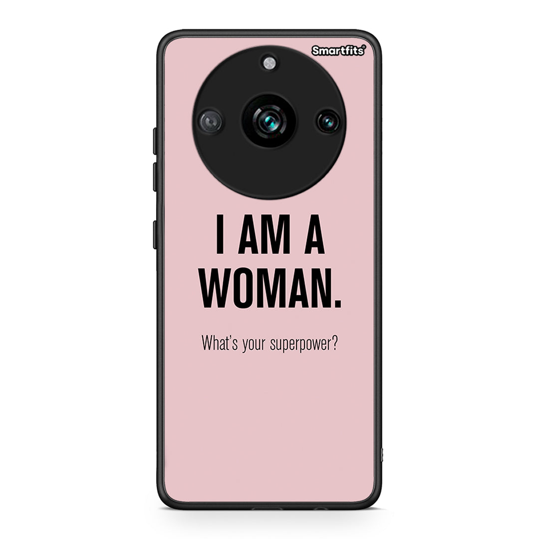 Realme 11 Pro Superpower Woman θήκη από τη Smartfits με σχέδιο στο πίσω μέρος και μαύρο περίβλημα | Smartphone case with colorful back and black bezels by Smartfits