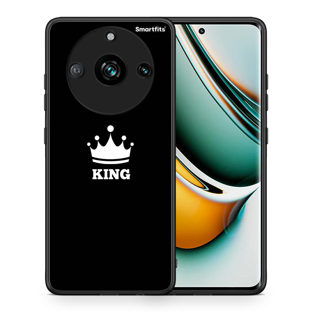 Θήκη Realme 11 Pro+ King Valentine από τη Smartfits με σχέδιο στο πίσω μέρος και μαύρο περίβλημα | Realme 11 Pro+ King Valentine case with colorful back and black bezels