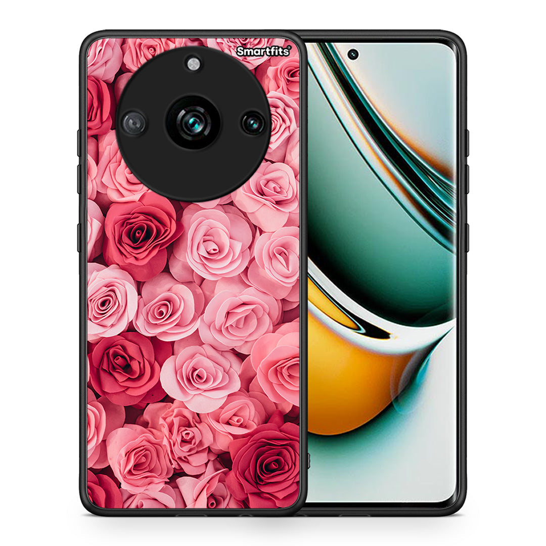 Θήκη Realme 11 Pro+ RoseGarden Valentine από τη Smartfits με σχέδιο στο πίσω μέρος και μαύρο περίβλημα | Realme 11 Pro+ RoseGarden Valentine case with colorful back and black bezels