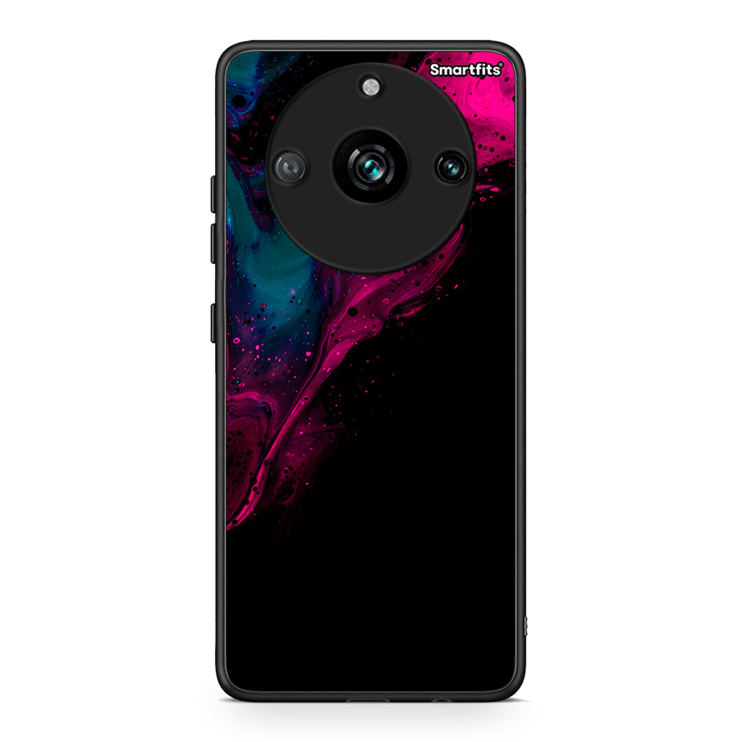 4 - Realme 11 Pro Pink Black Watercolor case, cover, bumper