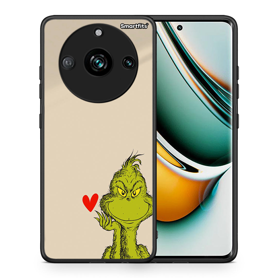 Θήκη Realme 11 Pro Xmas Grinch από τη Smartfits με σχέδιο στο πίσω μέρος και μαύρο περίβλημα | Realme 11 Pro Xmas Grinch case with colorful back and black bezels