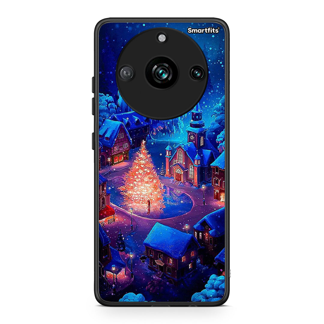 Realme 11 Pro+ Xmas Village θήκη από τη Smartfits με σχέδιο στο πίσω μέρος και μαύρο περίβλημα | Smartphone case with colorful back and black bezels by Smartfits