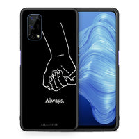 Thumbnail for Θήκη Αγίου Βαλεντίνου Realme 7 5G Always & Forever 1 από τη Smartfits με σχέδιο στο πίσω μέρος και μαύρο περίβλημα | Realme 7 5G Always & Forever 1 case with colorful back and black bezels