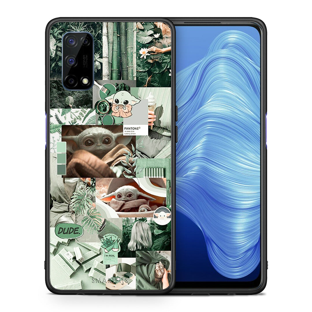 Θήκη Αγίου Βαλεντίνου Realme 7 5G Collage Dude από τη Smartfits με σχέδιο στο πίσω μέρος και μαύρο περίβλημα | Realme 7 5G Collage Dude case with colorful back and black bezels