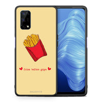 Thumbnail for Θήκη Αγίου Βαλεντίνου Realme 7 5G Fries Before Guys από τη Smartfits με σχέδιο στο πίσω μέρος και μαύρο περίβλημα | Realme 7 5G Fries Before Guys case with colorful back and black bezels