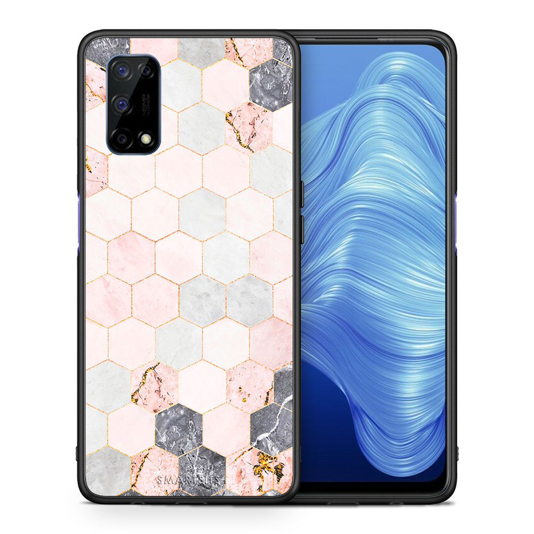 Marble Hexagon Pink - Realme 7 5G case