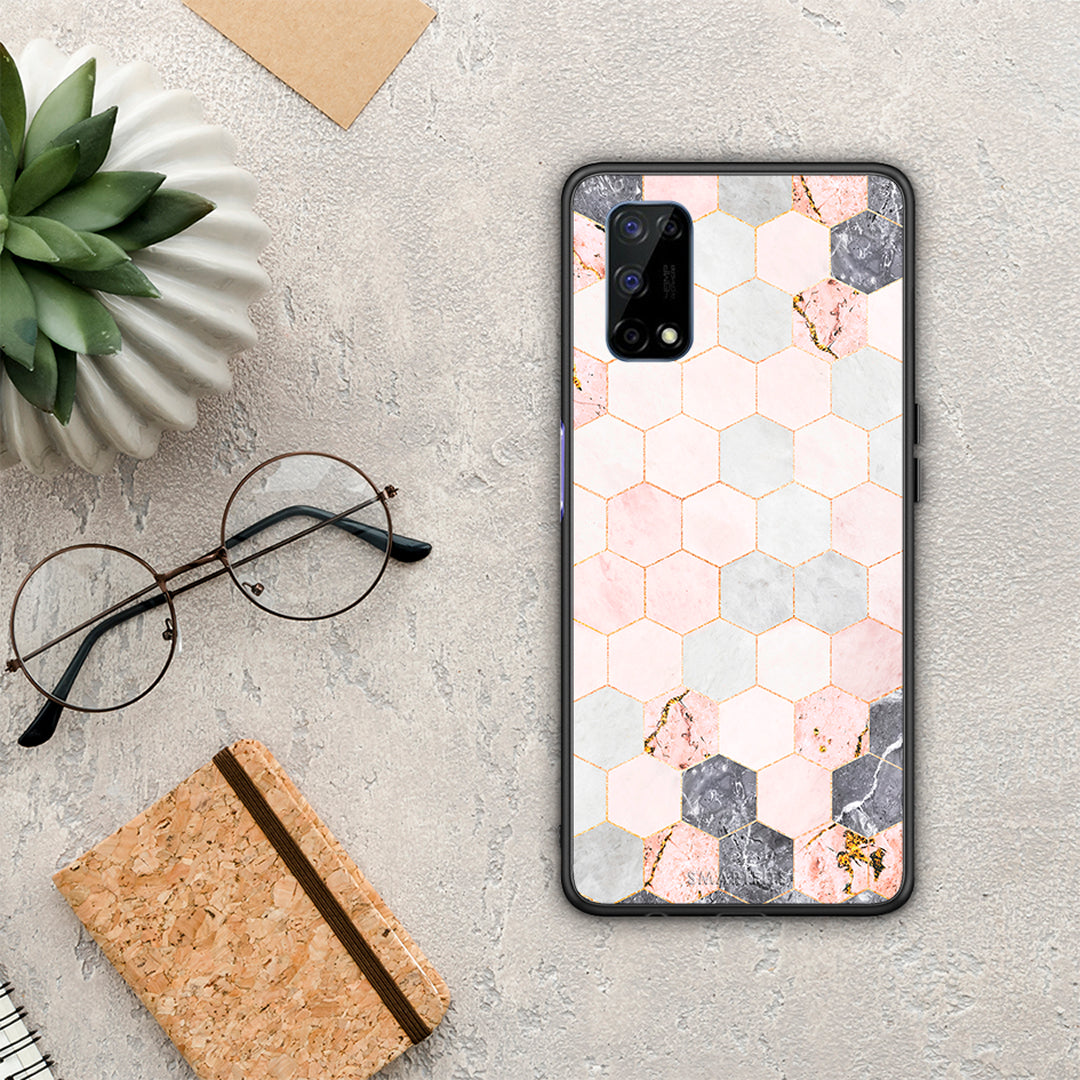 Marble Hexagon Pink - Realme 7 5G case