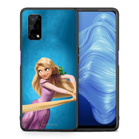 Thumbnail for Θήκη Αγίου Βαλεντίνου Realme 7 5G Tangled 2 από τη Smartfits με σχέδιο στο πίσω μέρος και μαύρο περίβλημα | Realme 7 5G Tangled 2 case with colorful back and black bezels