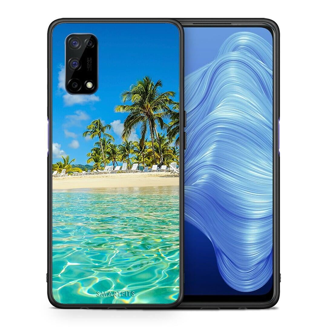 Θήκη Realme 7 5G Tropical Vibes από τη Smartfits με σχέδιο στο πίσω μέρος και μαύρο περίβλημα | Realme 7 5G Tropical Vibes case with colorful back and black bezels