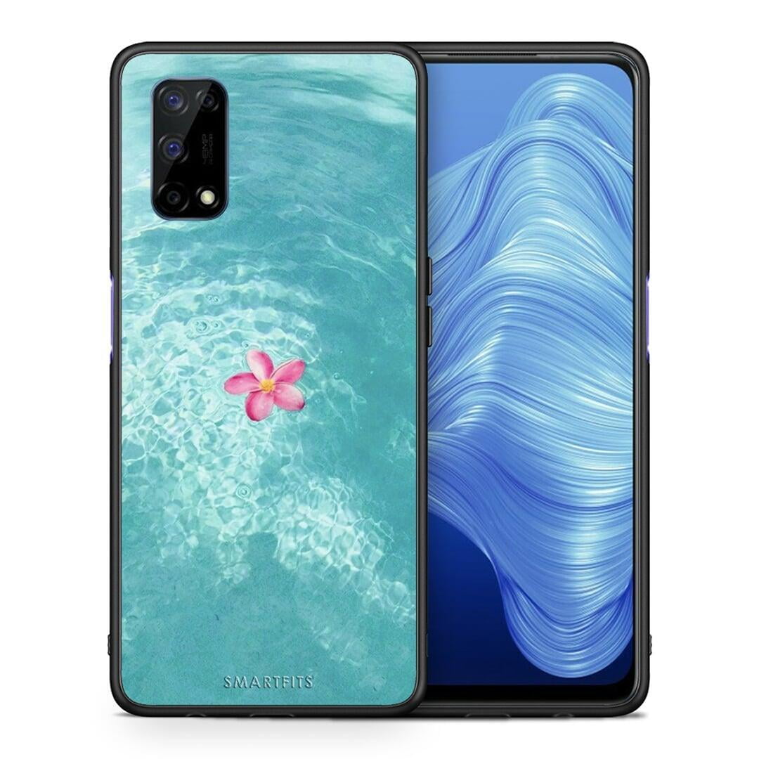 Θήκη Realme 7 5G Water Flower από τη Smartfits με σχέδιο στο πίσω μέρος και μαύρο περίβλημα | Realme 7 5G Water Flower case with colorful back and black bezels