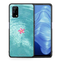 Thumbnail for Θήκη Realme 7 5G Water Flower από τη Smartfits με σχέδιο στο πίσω μέρος και μαύρο περίβλημα | Realme 7 5G Water Flower case with colorful back and black bezels